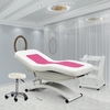 Elektrisch höhenverstellbarer Massagetisch, rosa Spa-Bett für den Salon