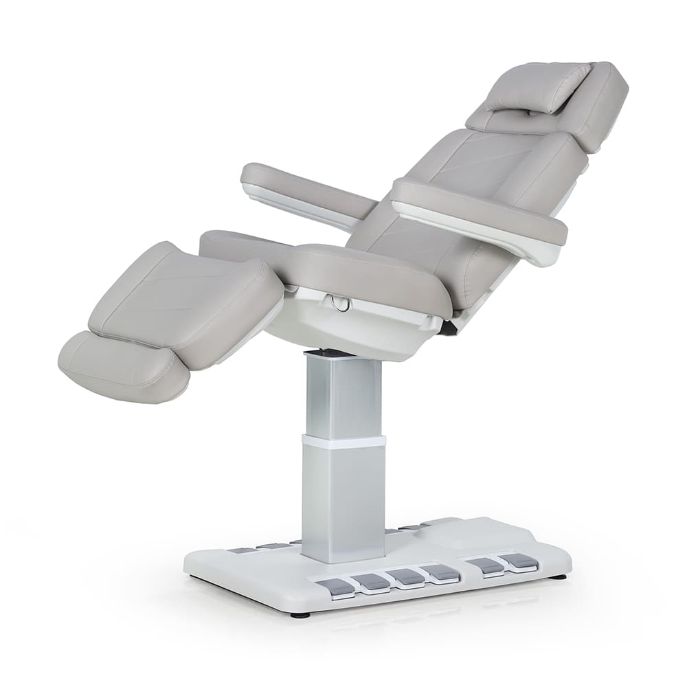 Elektrischer Dermatologie-Medizin-Spa-Stuhl, graues Beauty-Gesichtsbett 