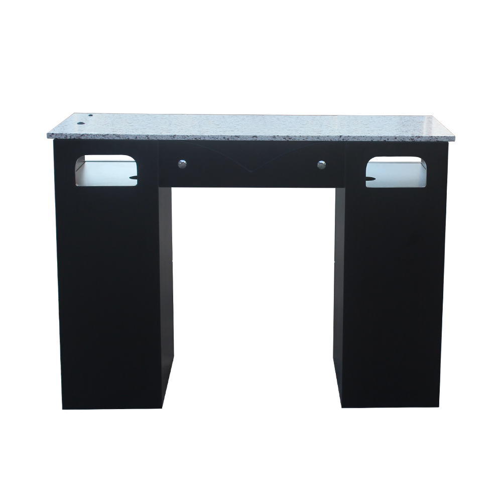 New Fancy Black Luxus Maniküre Station Schreibtisch Spa Beauty Nagelstudio Techniker Tisch mit Granitplatte
