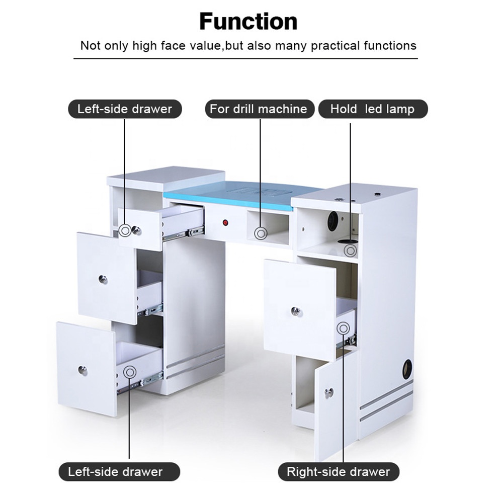 Nageltechniker-Schreibtisch-Maniküretisch mit Lüftungsschlitzen – Kangmei