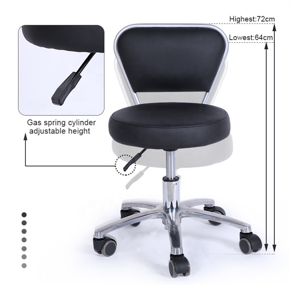 Maniküre Pediküre Tech Hocker Stuhl mit Rückenlehne – Kangmei