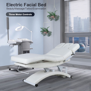 Elektrischer Massagetisch, verstellbares weißes Spa-Bett
