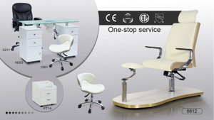 Schönheits-Nagelstudio-Möbel Kein Sanitär Hydraulischer Aufzug Drehbarer Liegefuß-Spa-Pediküre-Stuhl