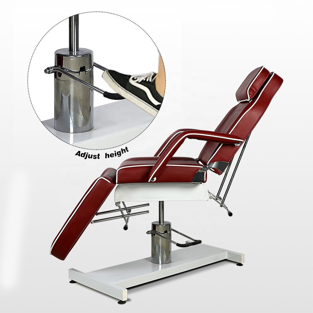 Roter verstellbarer Wachsbett Hydraulischer MassagetischTattoo-Stuhl