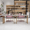 Moderner Luxus-Maniküretisch in Rosa, Nail-Tech-Schreibtischstation – kangmei