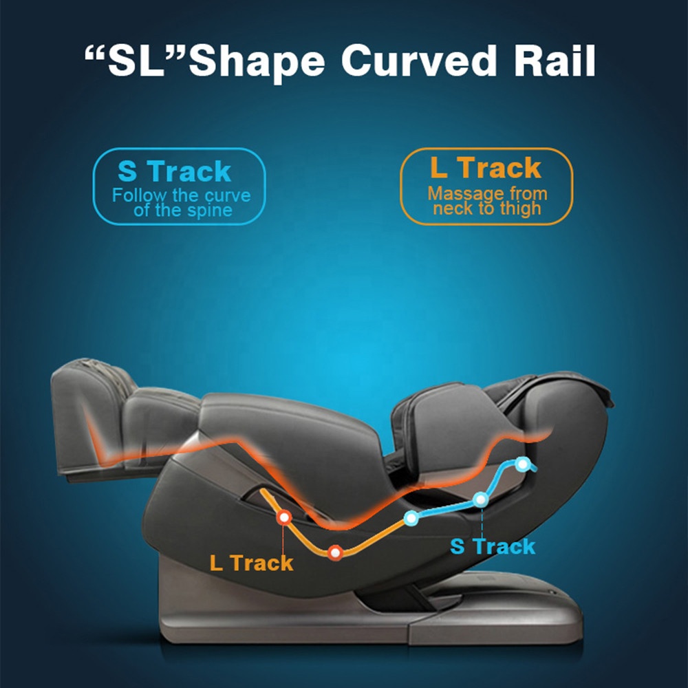 3D SL Track Zero Gravity Shiatsu-Massagestuhl mit Rückenrollen