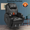 Schwarzer Powerlift-Liegestuhl mit Wärme und Massage