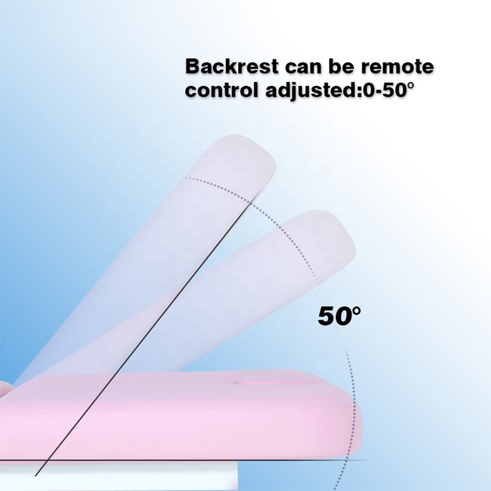 Rosa elektrischer Waxing-Massagetisch Spa Lash Facial Bed